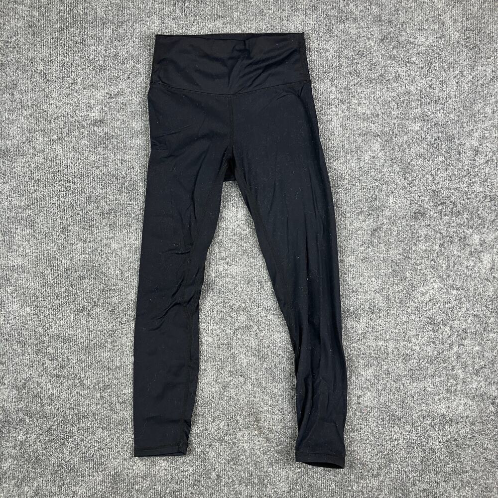 Black Leggings‎ Womens M High Waist Stretch Athletic Yoga Compression Slim Fit